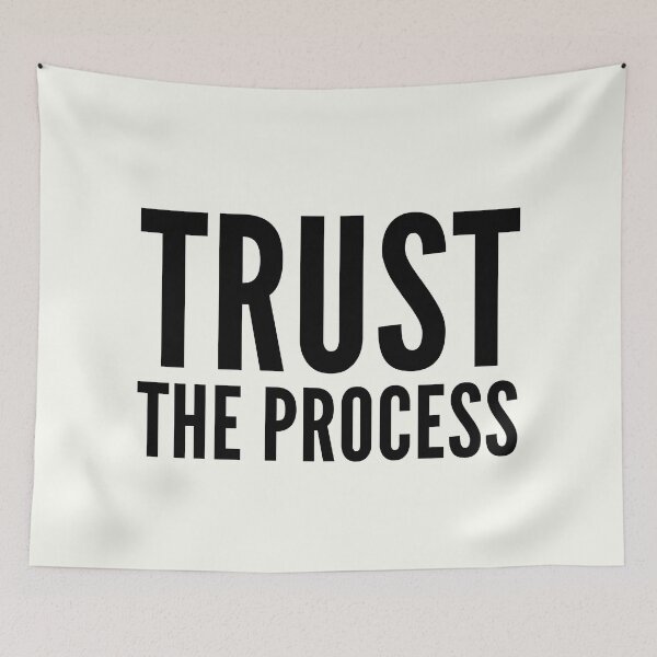Item preview, Trust the process inspirational quote motivational mental health slogans strong women savage classy life motto minimalist short words quotes positivity success sayings 6 designed and sold by Inside Head.