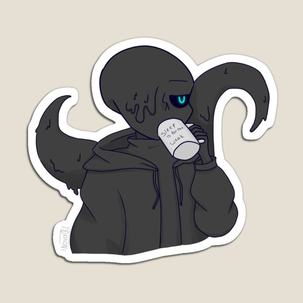 Nightmare sans, *sips judgingly* Magnet for Sale by Nova-R