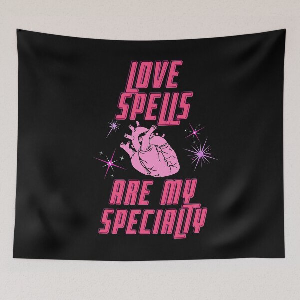 Item preview, black and pink Love spells are my specialty designed and sold by SpritesOfSpirit.