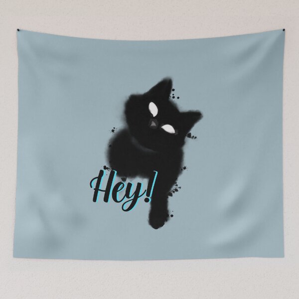 Item preview, Black cat: hey! designed and sold by Blacklinesw9.