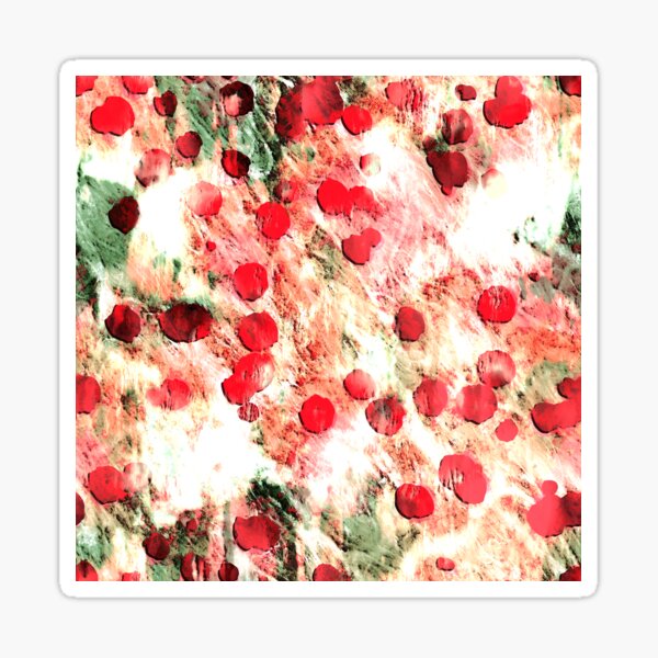 Pink Red Dirty Polka Dot Grunge Sticker