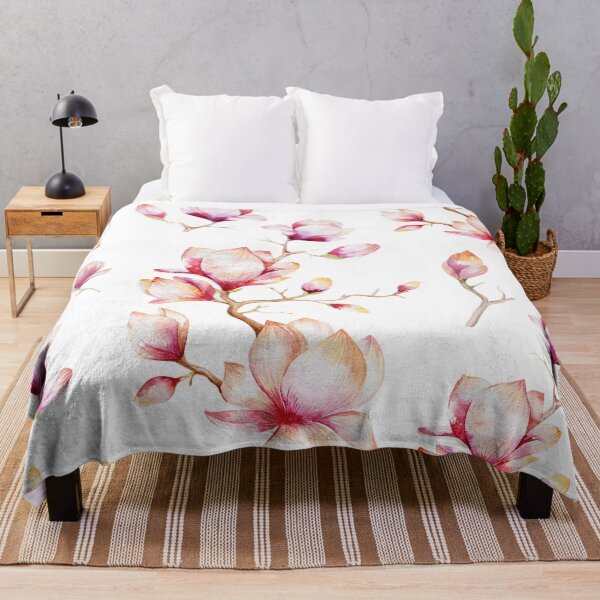 Artikelvorschau, Schönes Aquarellrosa Magnolienmuster entworfen und verkauft von IoanaHraball.