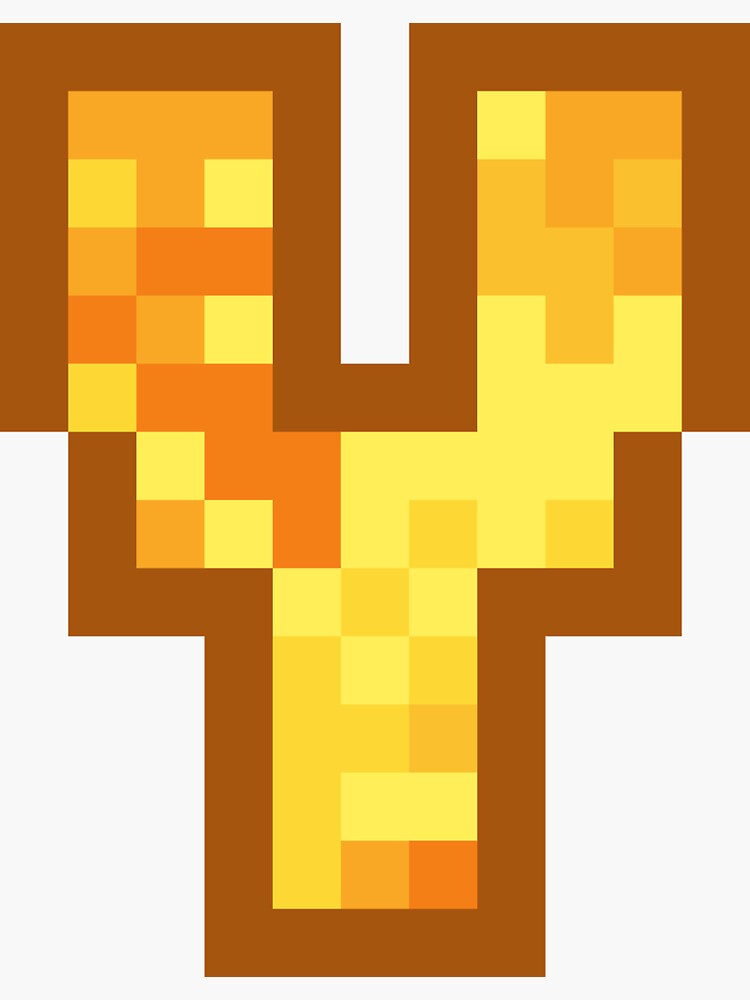 "Letter Art Yellow Gold Retro Pixel Pattern - Y" Sticker By Dylanxh ...