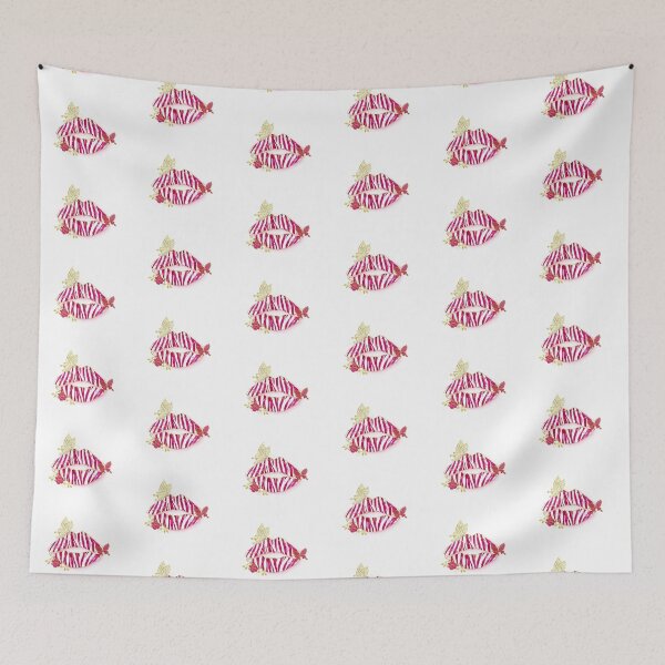 Item preview, Pink Zebra Striped Butterfly Lips designed and sold by Lori P.