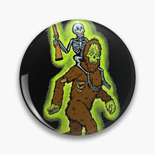 Item preview, Creepy Alaska Big Foot Zombie Skeleton Hunter  designed and sold by maroonbeard.