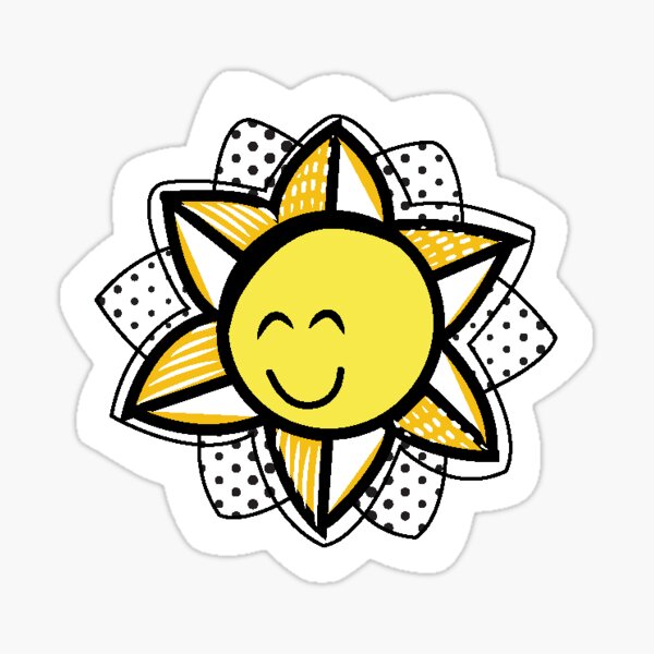 Dotty the Smiley Sun Sticker