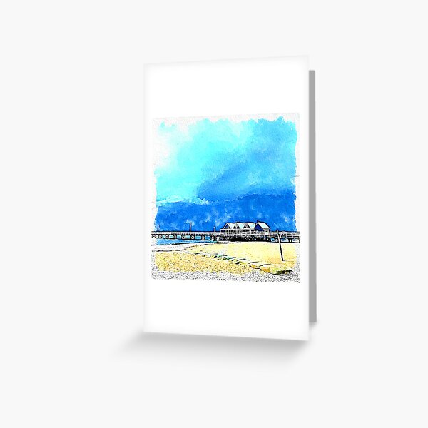 Item preview, Busselton Jetty Watercolour Painting. Fanart From WallsOfFame.com.au designed and sold by WallsOfFameAust.