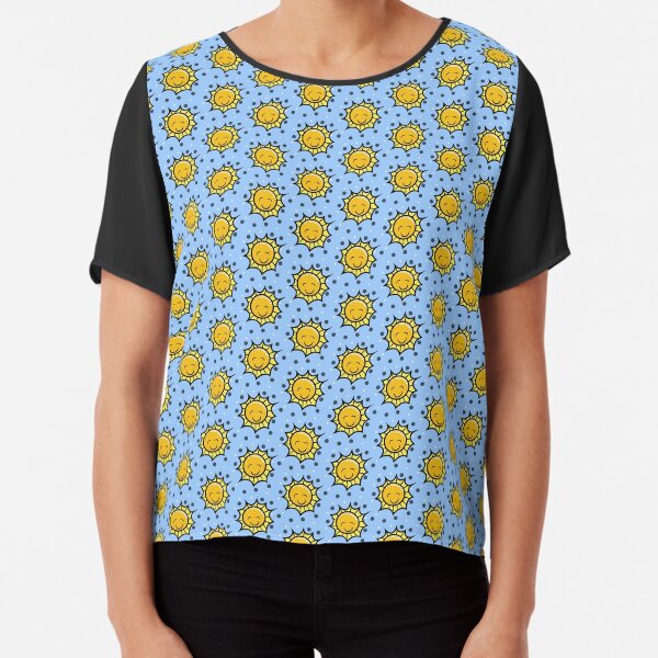 Smiley Suns with Polka Dot Sky Chiffon Top