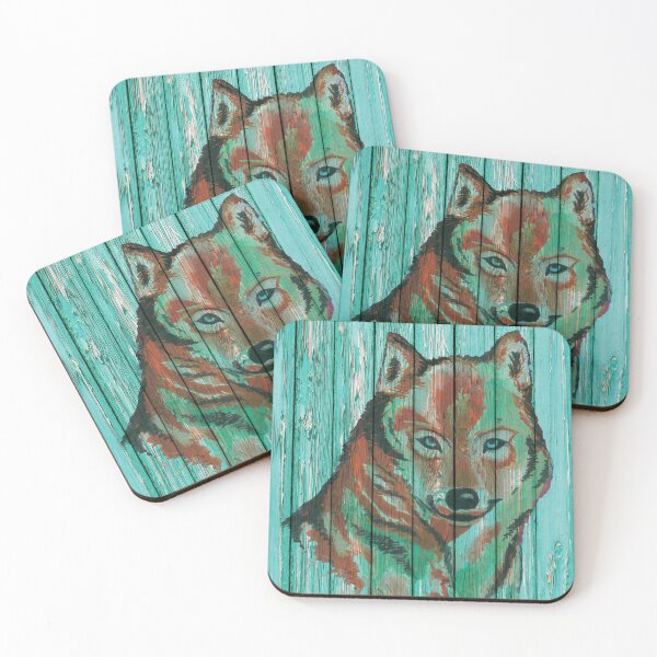 Item preview, Pintura acuarela de zorro sobre un panel de madera - Para amantes de los zorros designed and sold by Rhu Creations.