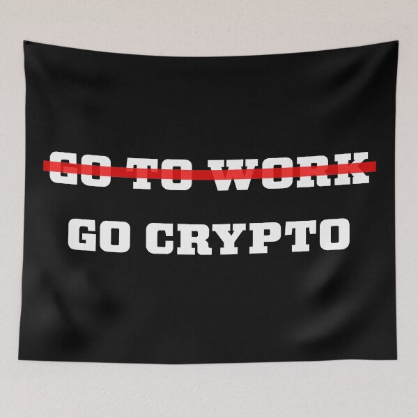 Item preview, Go Crypto funny crypto currency design designed and sold by Artstastic.