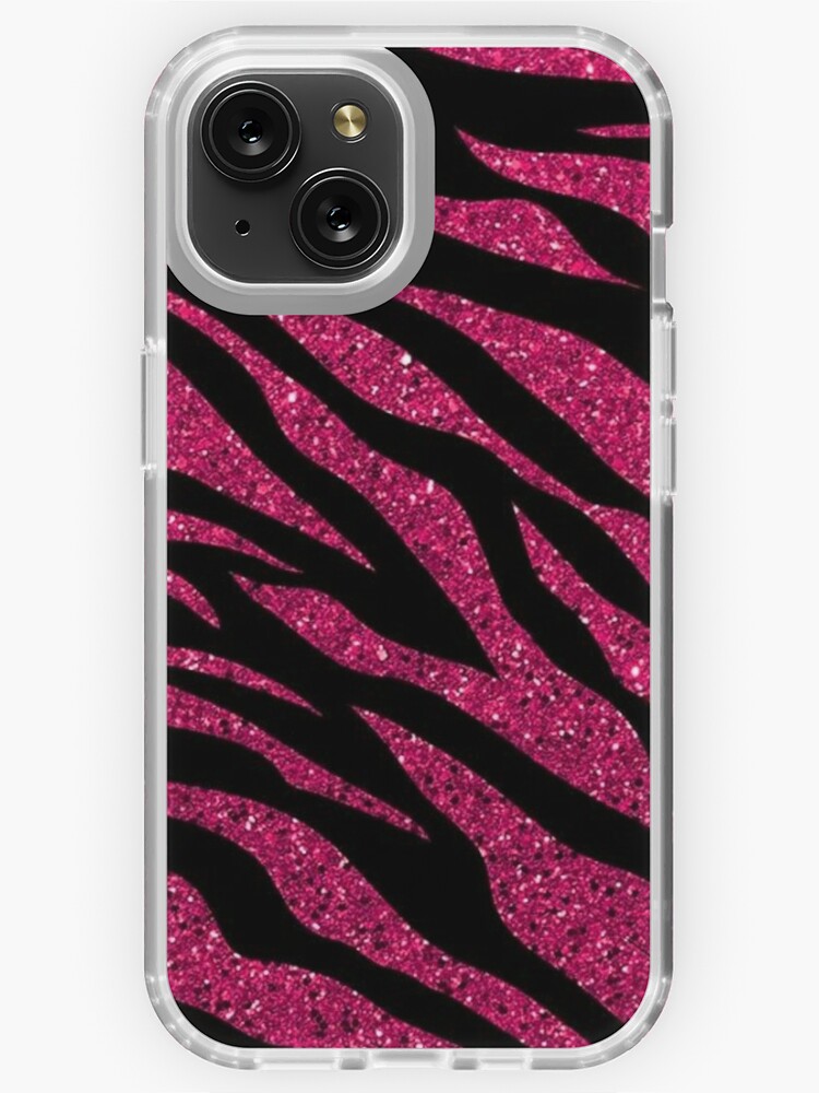 Hot pink glitter iPhone Case