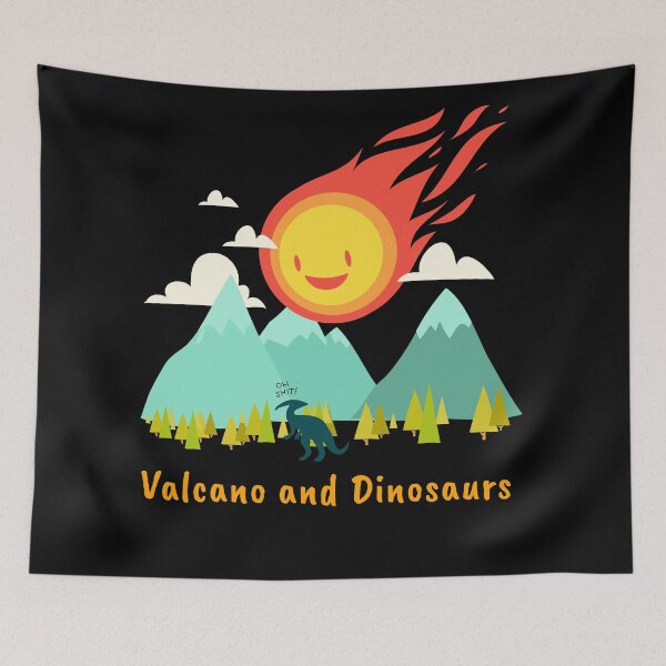 Item preview, Dinosaur and volcano designed and sold by mr&mrsmalik malik.