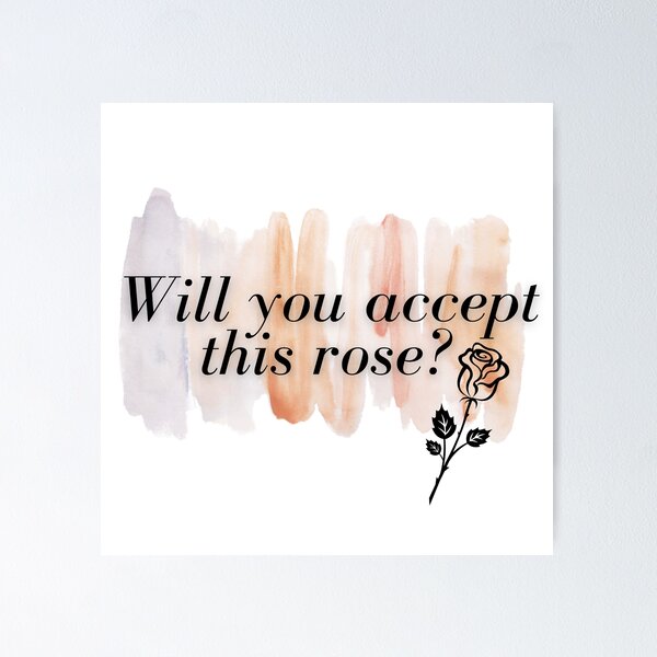 Item preview, Will you accept this rose - watercolour sticker designed and sold by ThousandAutumns.
