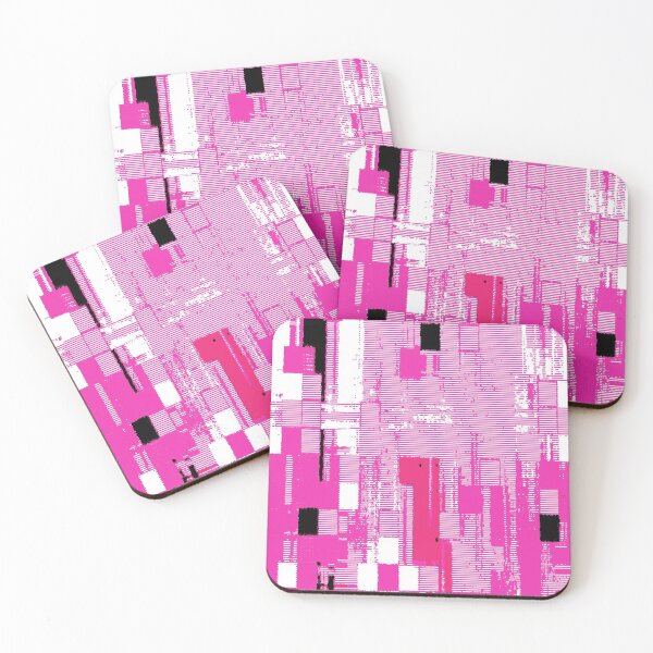 Item preview, Abstract Geometric Shapes Pink/Black/White  designed and sold by KevenTees.