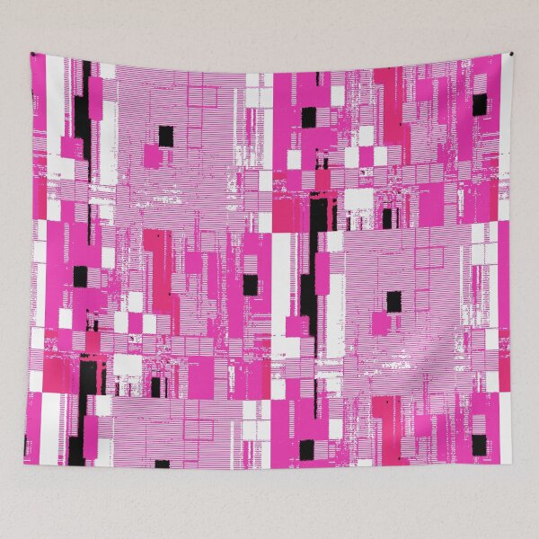 Item preview, Abstract Geometric Shapes Pink/Black/White  designed and sold by KevenTees.