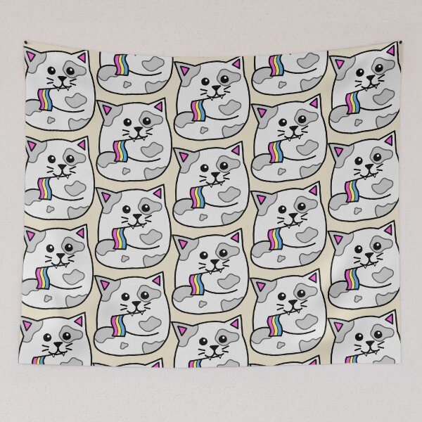 Item preview, pansexual pride flag cat designed and sold by alisadesigns.