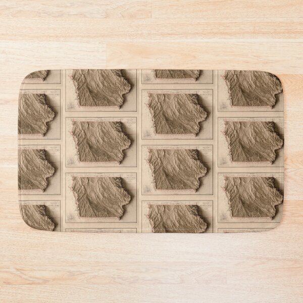 Item preview, 1917 Iowa Relief Map 3D digitally-rendered designed and sold by ThinkAboutMaps.