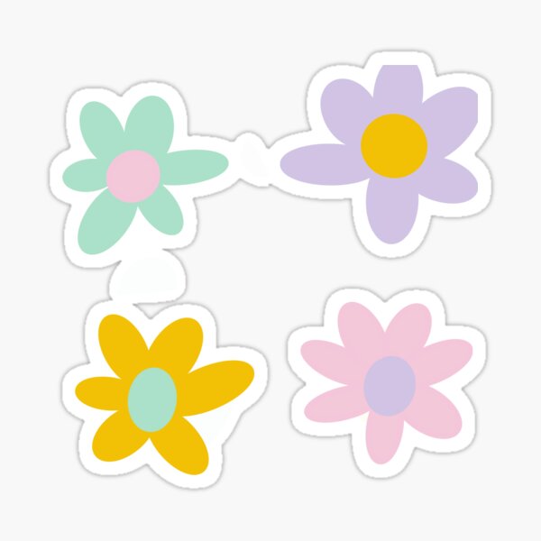 "Pastel flowers sticker" Sticker for Sale by mfoca Redbubble