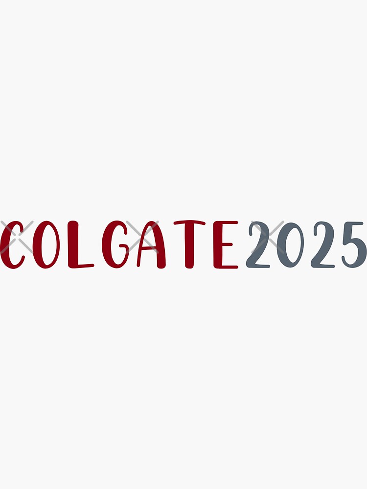 "Colgate 2025" Sticker for Sale by adrijk716 Redbubble