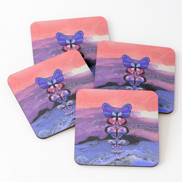 Item preview, Purple Pink & Blue Butterflies designed and sold by avipopoki.