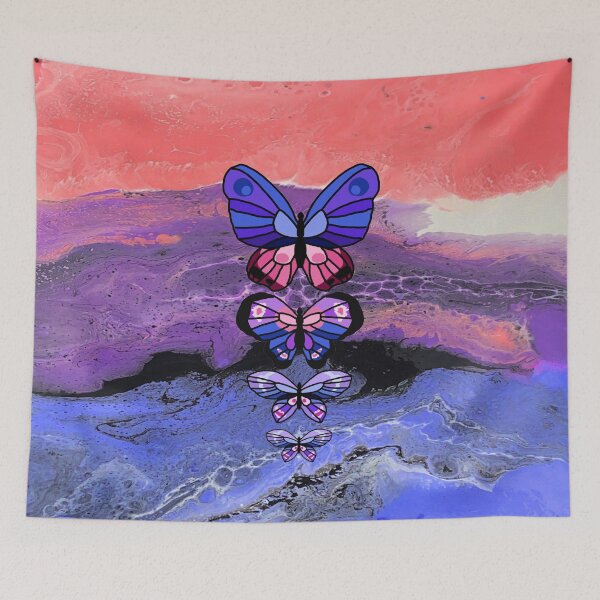Item preview, Purple Pink & Blue Butterflies designed and sold by avipopoki.
