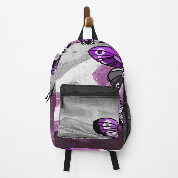 Item preview, Black Grey White Purple Abstract Butterflies designed and sold by avipopoki.