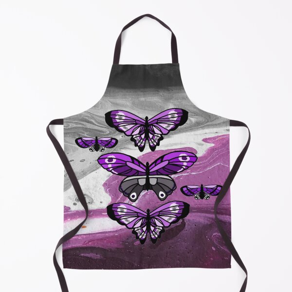 Item preview, Black Grey White Purple Abstract Butterflies designed and sold by avipopoki.