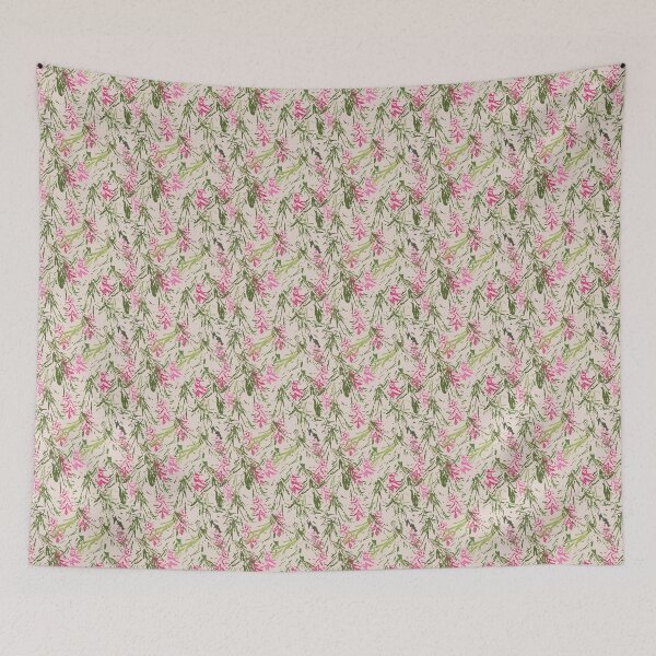 Item preview, Bottle Brush Pink on Cream designed and sold by Redhillcreative.