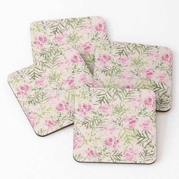 Item preview, Grevillea Pink on Cream designed and sold by Redhillcreative.