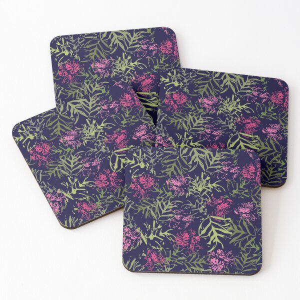 Item preview, Grevillea Pink on Navy designed and sold by Redhillcreative.