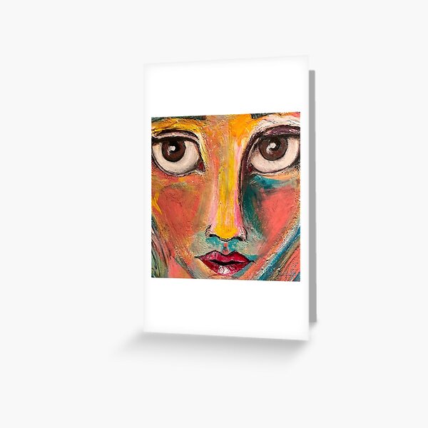 Pretty Brown Eyed Girl Greeting Card