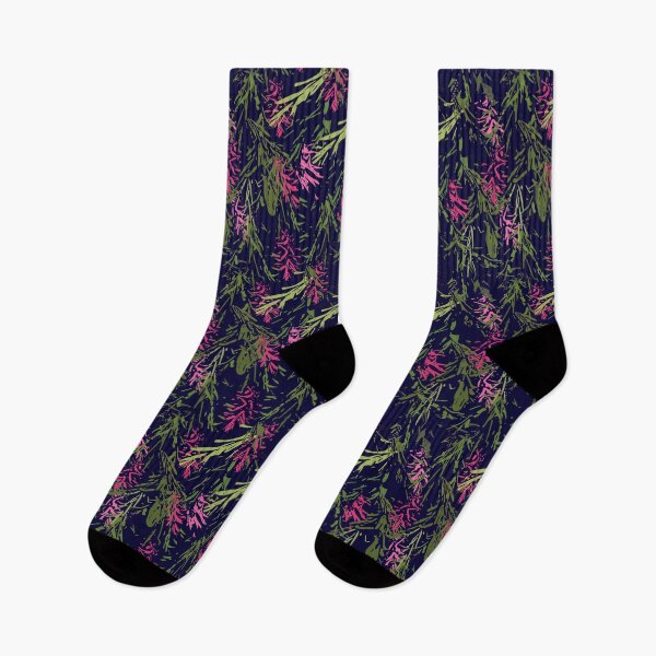Item preview, Bottle Brush Pink on Navy designed and sold by Redhillcreative.