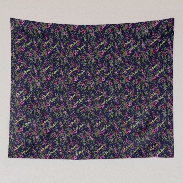 Item preview, Bottle Brush Pink on Navy designed and sold by Redhillcreative.