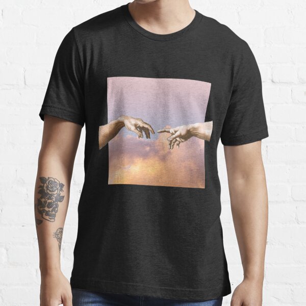 Michelangelo's The Creation of Adam Sunset Cloud Aesthetic Art Print for  Sale by ind3finite