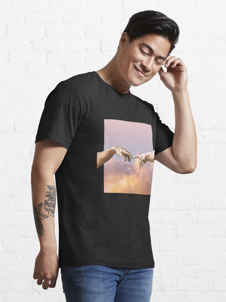 Michelangelo's The Creation of Adam Sunset Cloud Aesthetic Art Print for  Sale by ind3finite