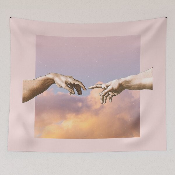 Item preview, Michelangelo’s The Creation of Adam Sunset Cloud Aesthetic designed and sold by ind3finite.