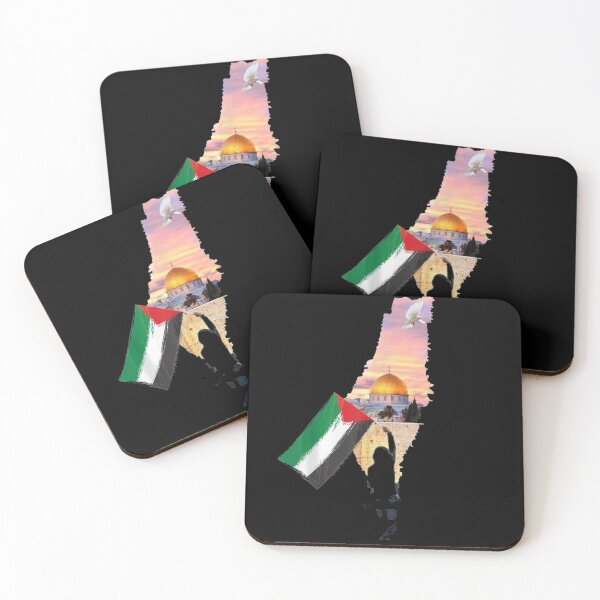 Item preview, Boy Hold Palestine Flag Palestinians Map Jerusalem's City designed and sold by musgroveart.