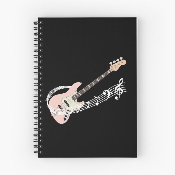 Item preview, Music Staff Pink Bass Guitar designed and sold by nightsworthy.