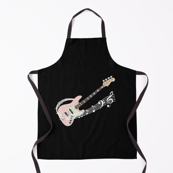 Item preview, Music Staff Pink Bass Guitar designed and sold by nightsworthy.