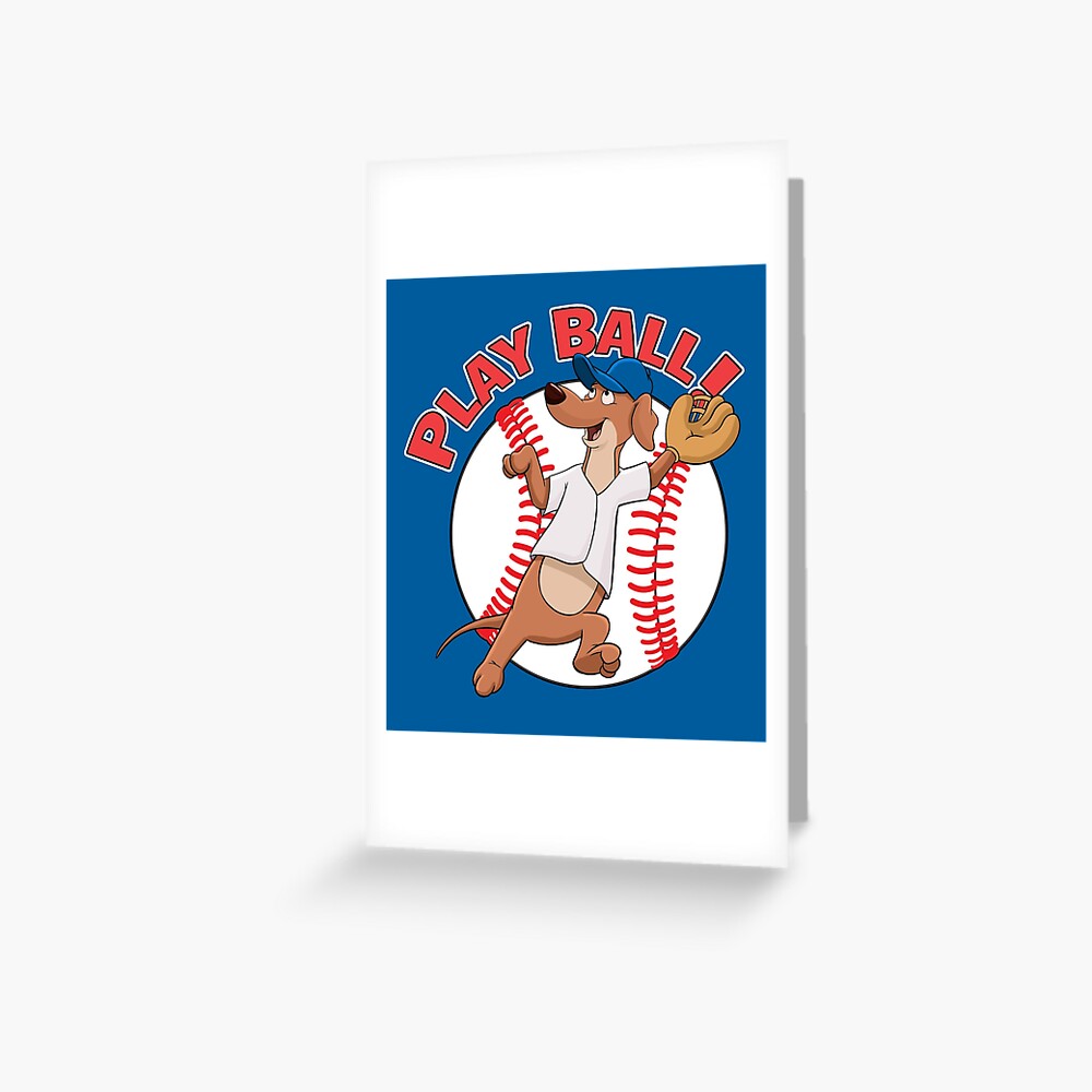 Play Ball! Baseball Mascot Dodger Dog Catching Baseball Essential T-Shirt  for Sale by Clubhouse19