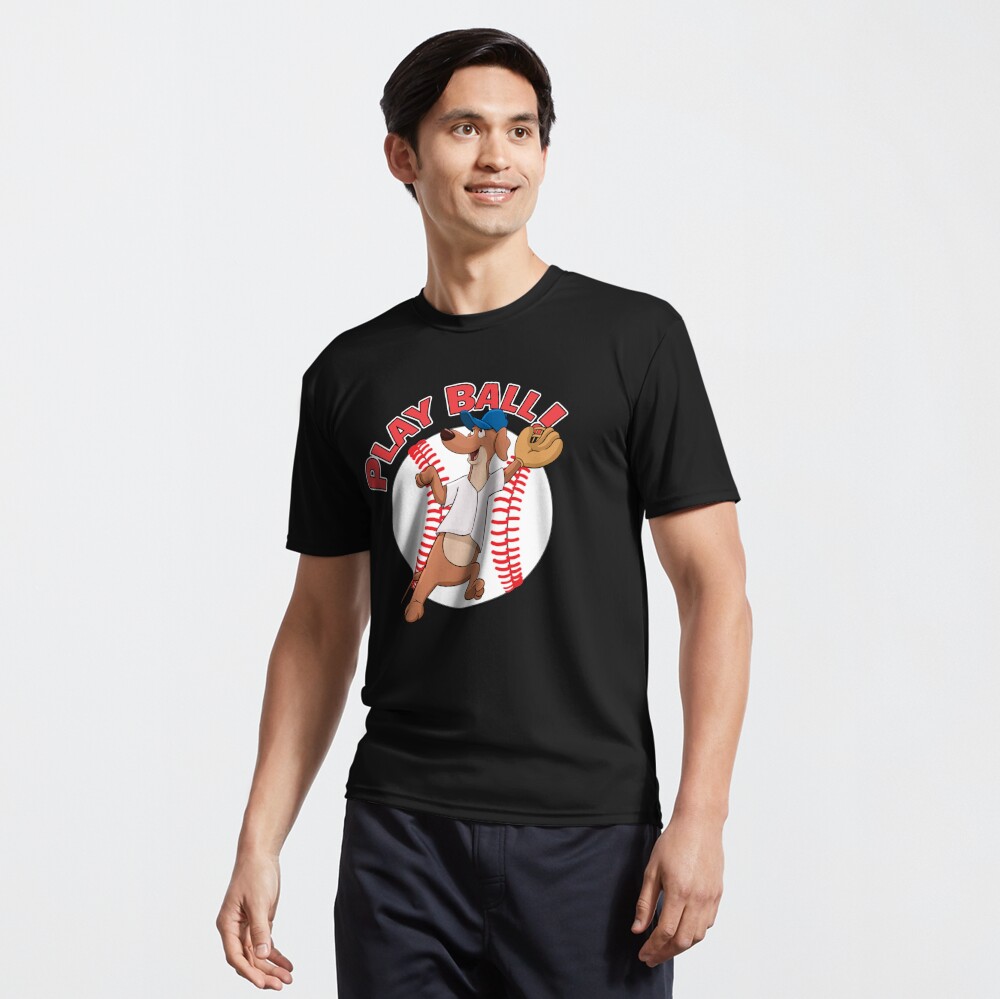 Play Ball! Baseball Mascot Dodger Dog Catching Baseball Essential T-Shirt  for Sale by Clubhouse19