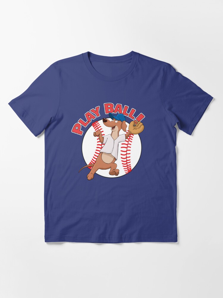 Play Ball! Baseball Mascot Dodger Dog Catching Baseball Essential T-Shirt  for Sale by Clubhouse19