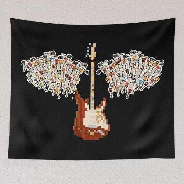 Item preview, 65 Lenny Pixel Guitar with Angel Wings (SRV) designed and sold by gkillerb.