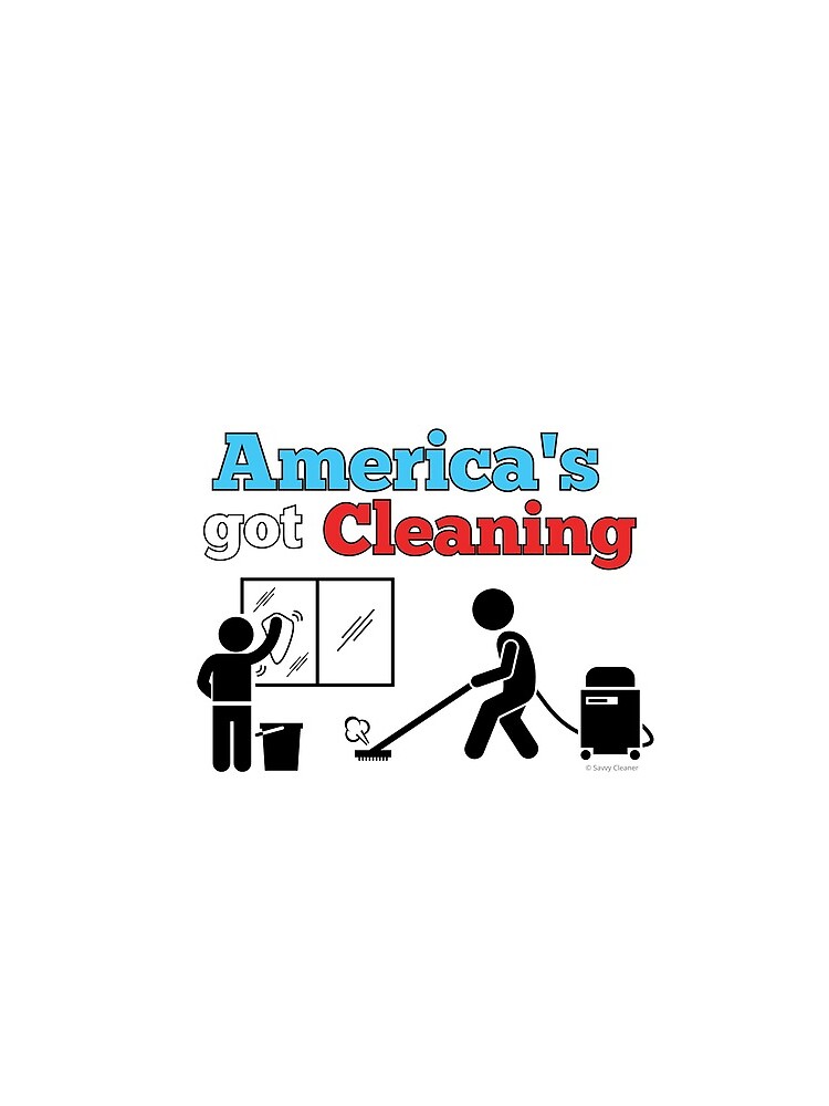 Thumbnail 3 of 3, Drawstring Bag, America's Got Cleaning Window Washing and Vacuuming Fun designed and sold by SavvyCleaner.