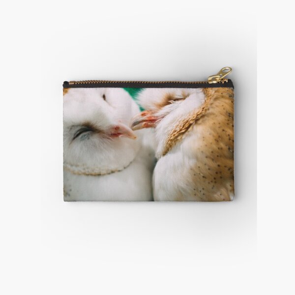 Item preview, Kissing Birds - A Pair of Fluffy Owls Cooing and Kissing - Owls Preen Each Other With Love designed and sold by sthNnth.