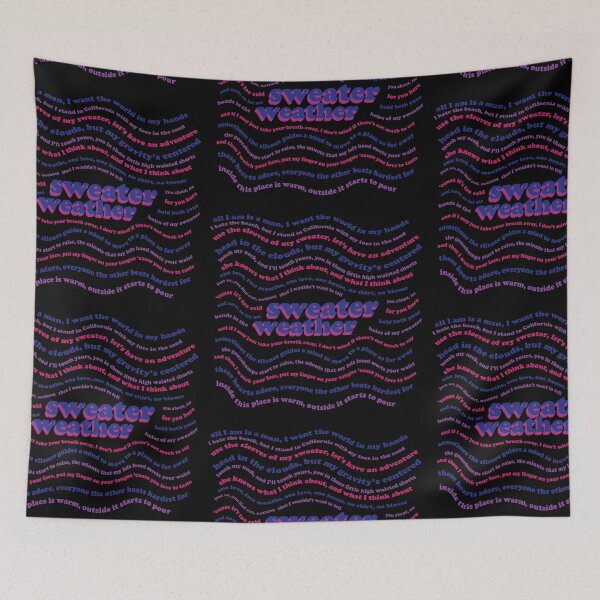 Item preview, "Sweater Weather" Lyric Poster - Black designed and sold by maggikarp.