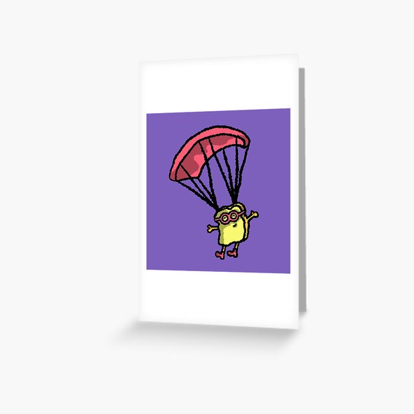 Toast de saut en parachute Carte de vœux