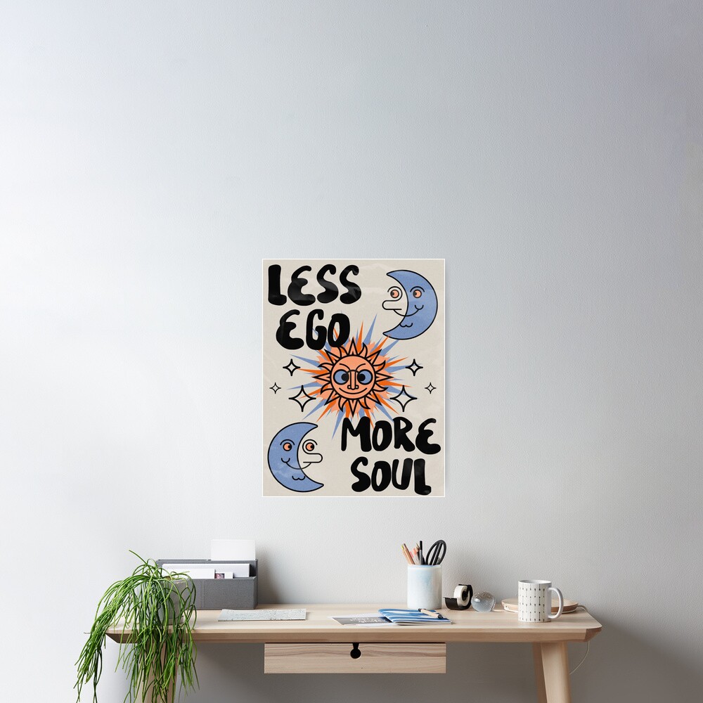 More love less ego  Cool Positivity Greeting Card for Sale by