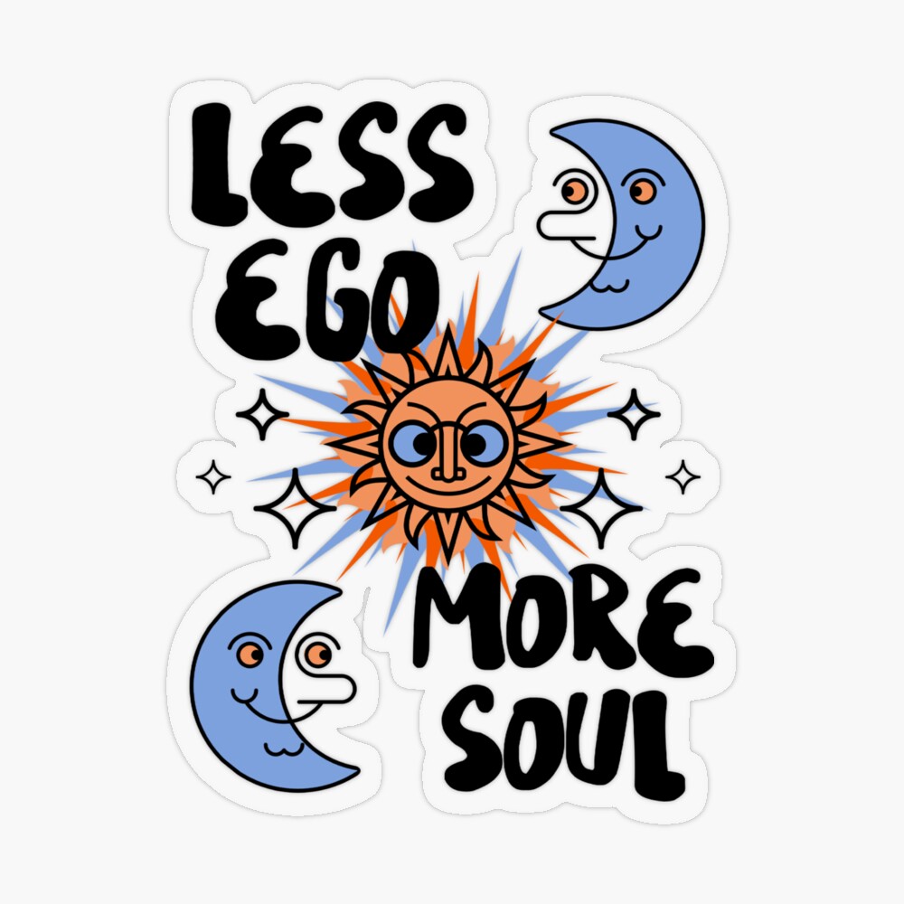 More love less ego  Cool Positivity Greeting Card for Sale by