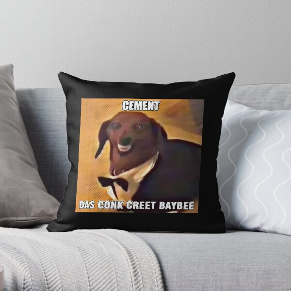 Dachsund Meme Cement das Conk Creet Baybee Dekokissen